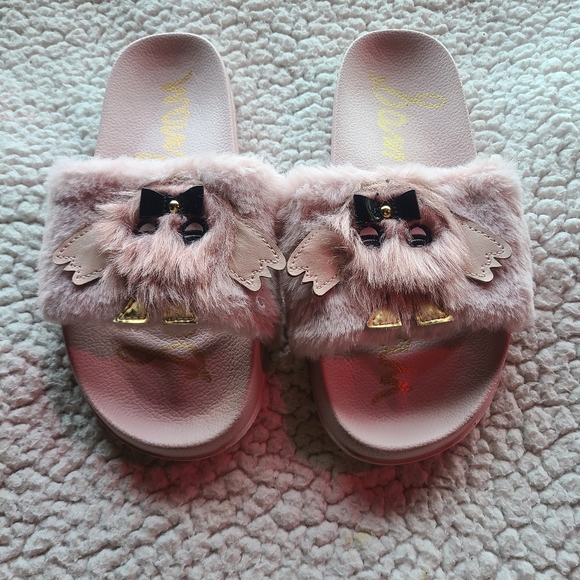 Sam Edelman Mackie Furry Faux-fur slide - Picture 2 of 5